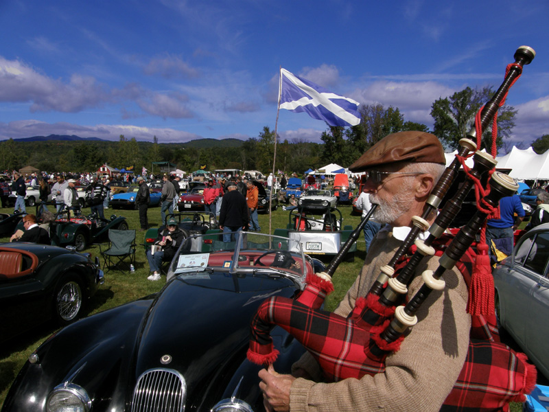 Bagpiper & His Original Paint Jaguar