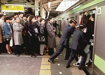 tokyo subway white gloves